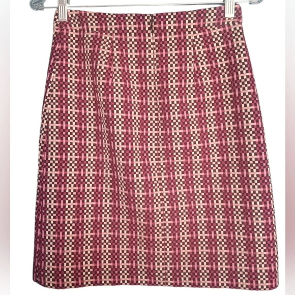 Ann Taylor A Line Jacquard‎ Skirt Petite Size 0 - Picture 3 of 8
